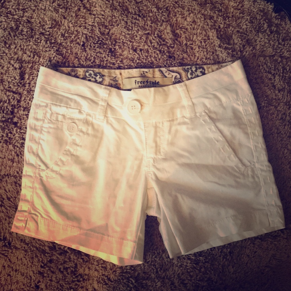 White shorts.